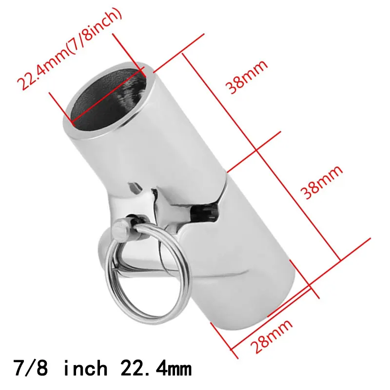 Conector de tubería de acero inoxidable 316 para barandilla de barco, Conector de junta de tubo de acoplamiento giratorio plegable