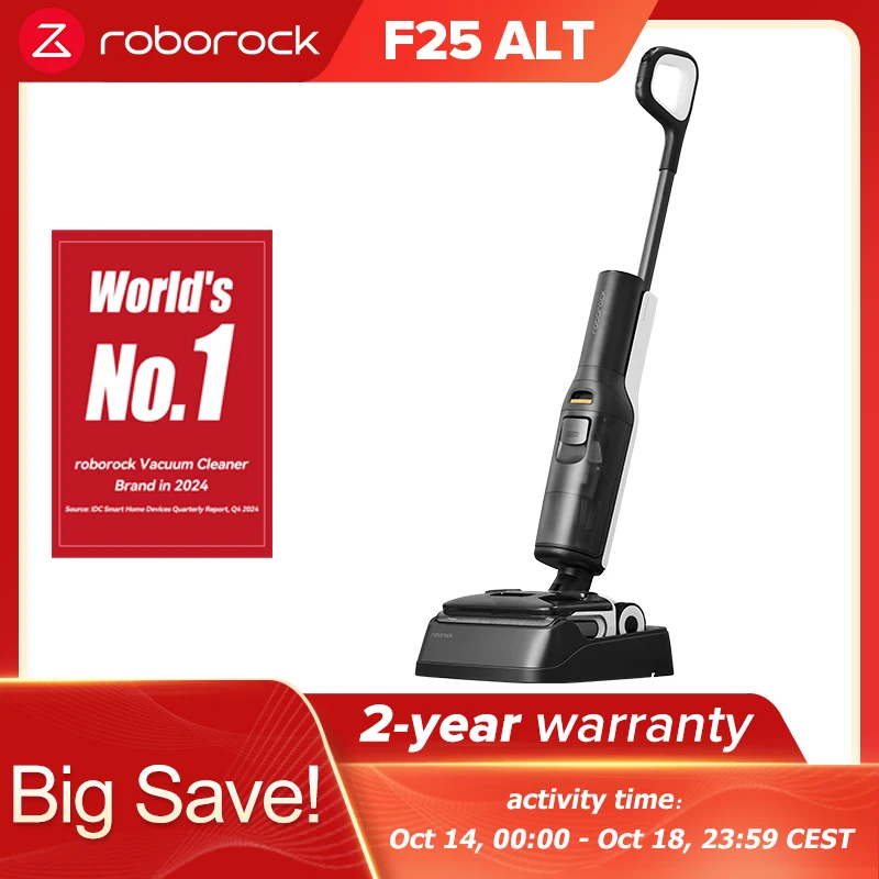 Roborock F25 ALT Aspirateur sec et humide sans fil, aspiration 20 000 Pa, avec roues assistées par IA, nettoyage des bords inférieur à 1 mm Roborock F25 ALT Aspirateur sec et humide sans fil, aspiration 20 000 Pa, avec roues assistées par IA, nettoyage des bords inférieur à 1 mm