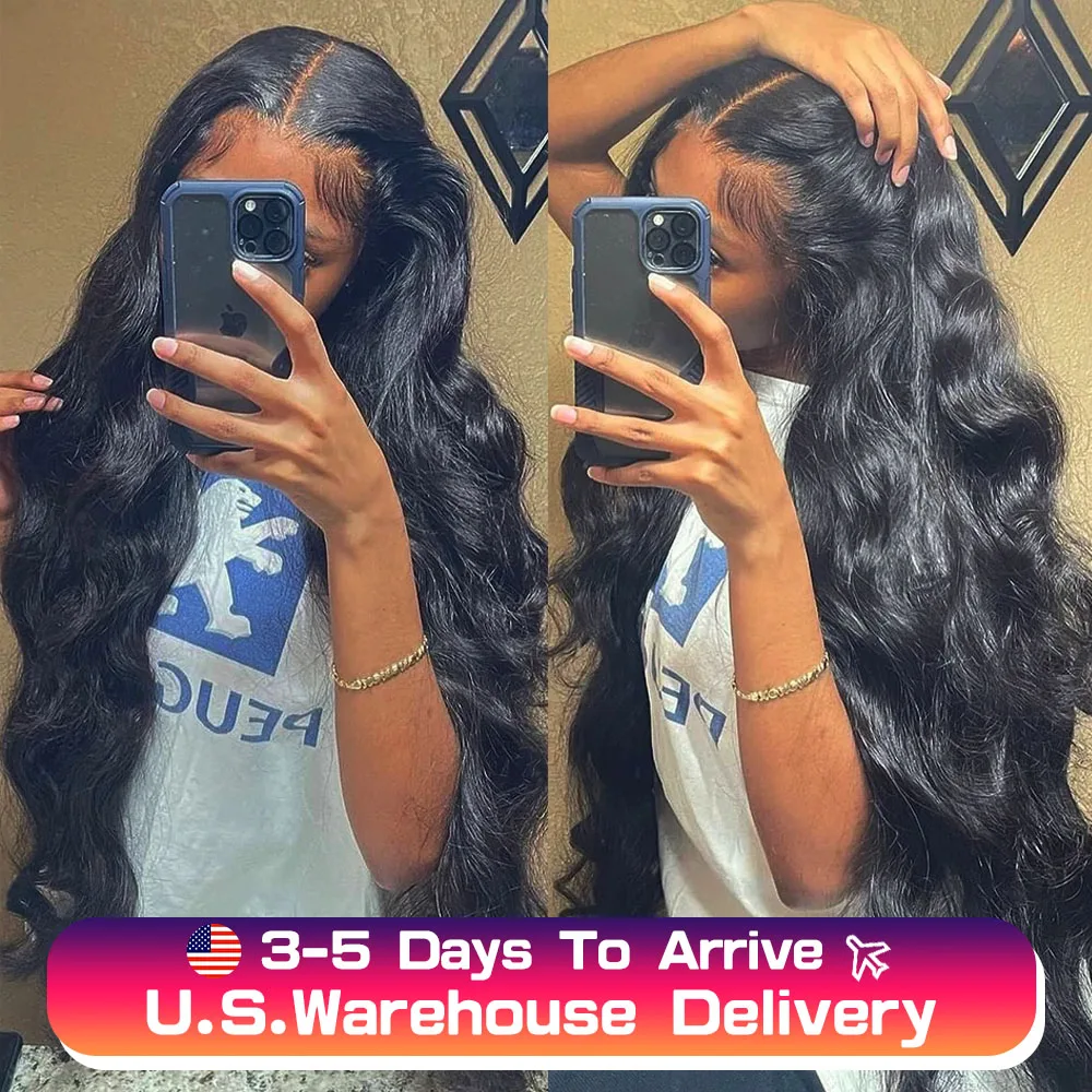 32inch 13x6 Body Wave Lace Front Wig Human Hair PrePlucked Brazilian Human Hair Lace Frontal Wigs For Women Lace Closure Wig