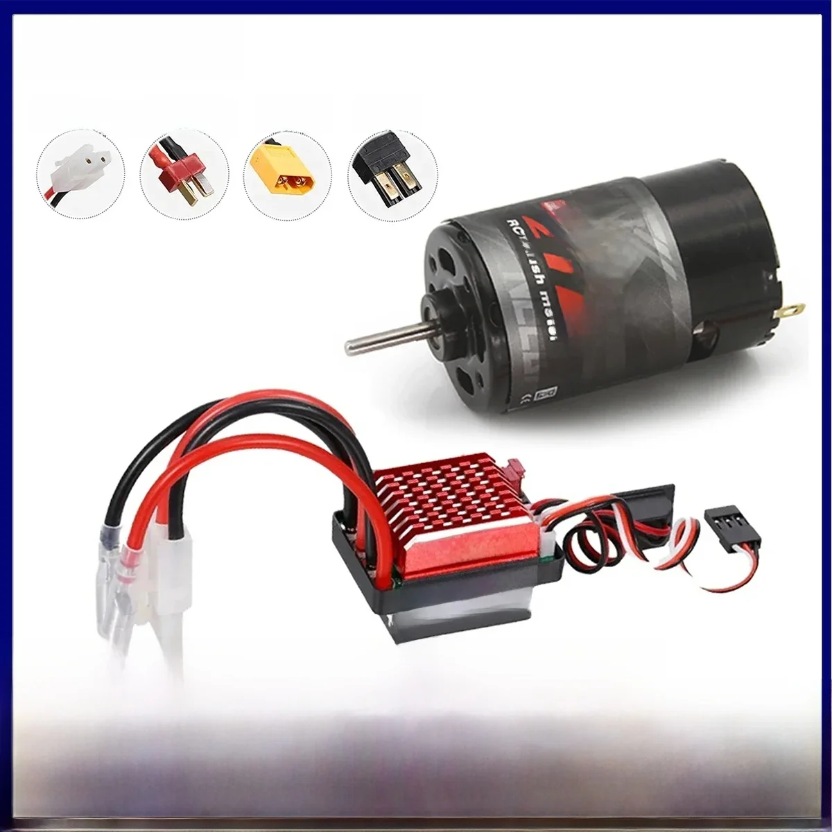 NEEBRC 550 moteur brossé 12T 21T 29T 35T 55T 60A ESC pour 1/10 RC voiture chenille HPI Wltoys Kyosho TRAXXAS TRX tout-terrain Monster