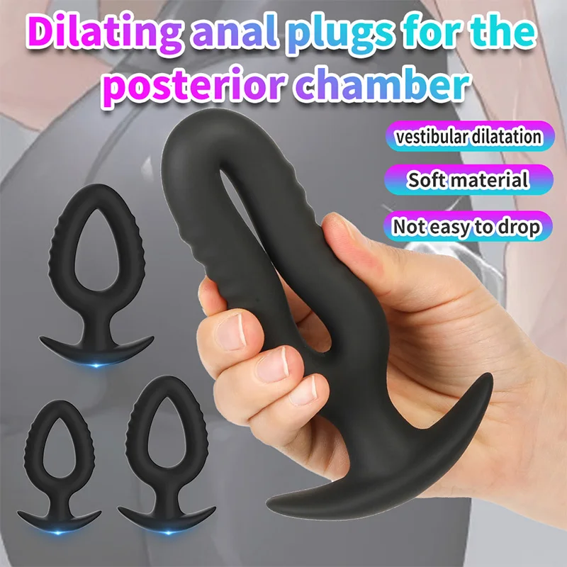 

100% Safe Silicone Anal Butt Unisex Wearable Stopper Adults Sex Toys for Men/Women Trainer Massager Silicone Anal Plug Sex Toys