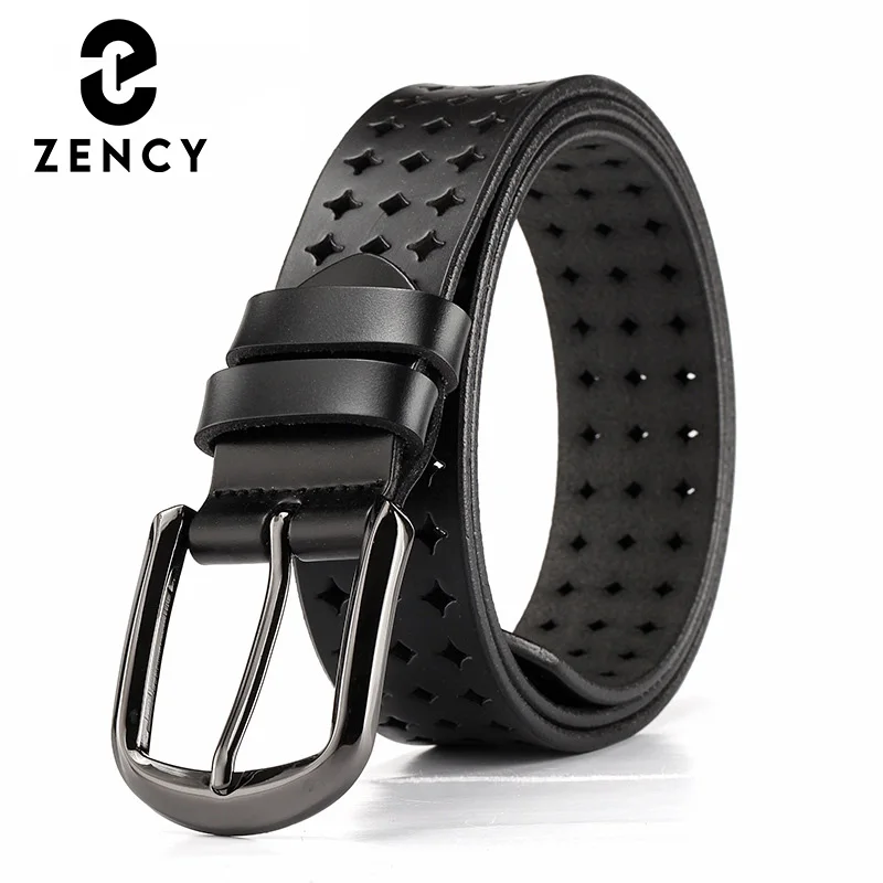 

Zency Soft Cowhide Leather Waist Belt Vintage Pin Buckle Strap Jeans For Female 2024 Classic Fashion Design Waistband All Match