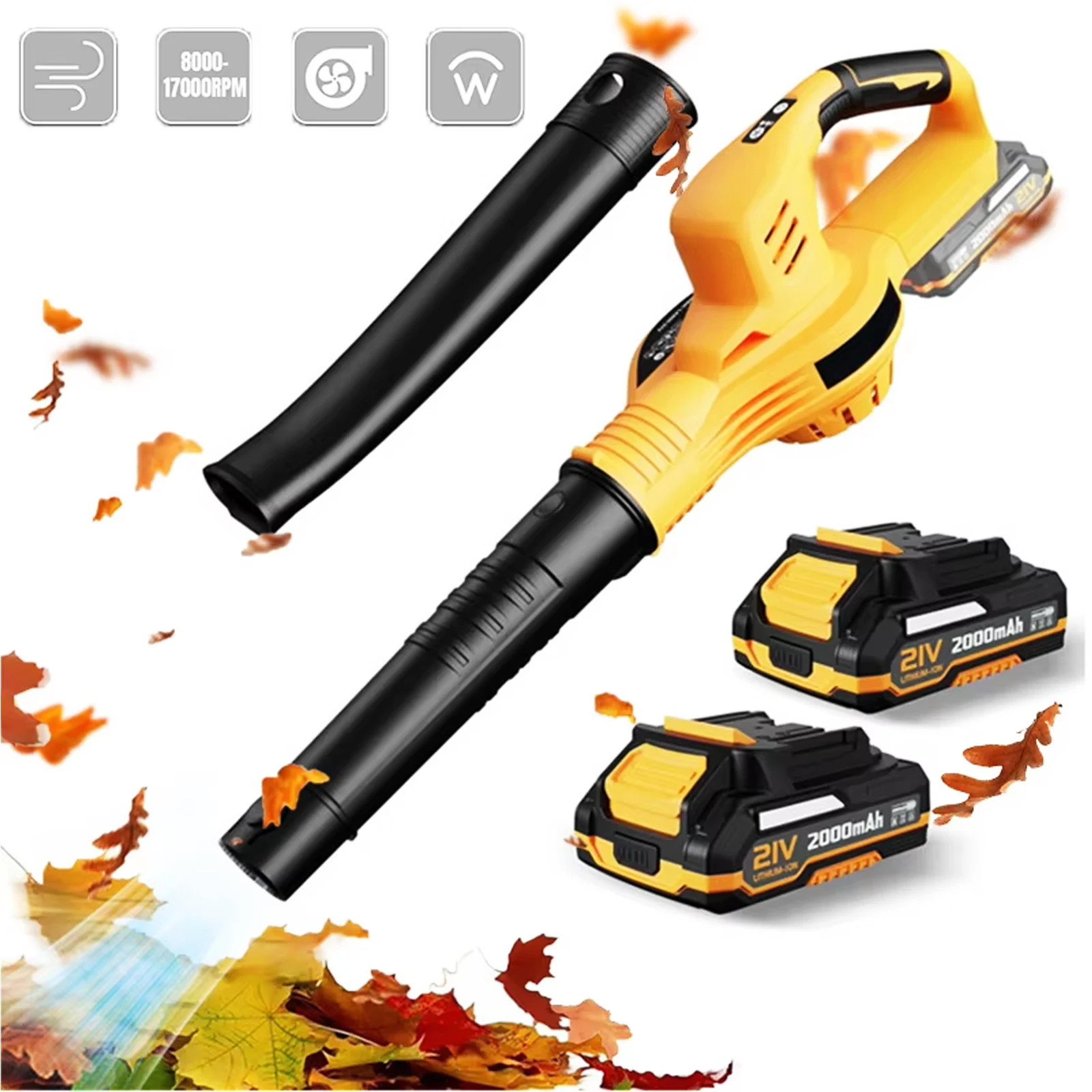 21V 3000W Ventilatore di Aria Elettrico Per Efficiente Senza Fili Foglia di Neve Polvere Soffiatore Strumento di Pulizia del Giardino Per Makita batteria