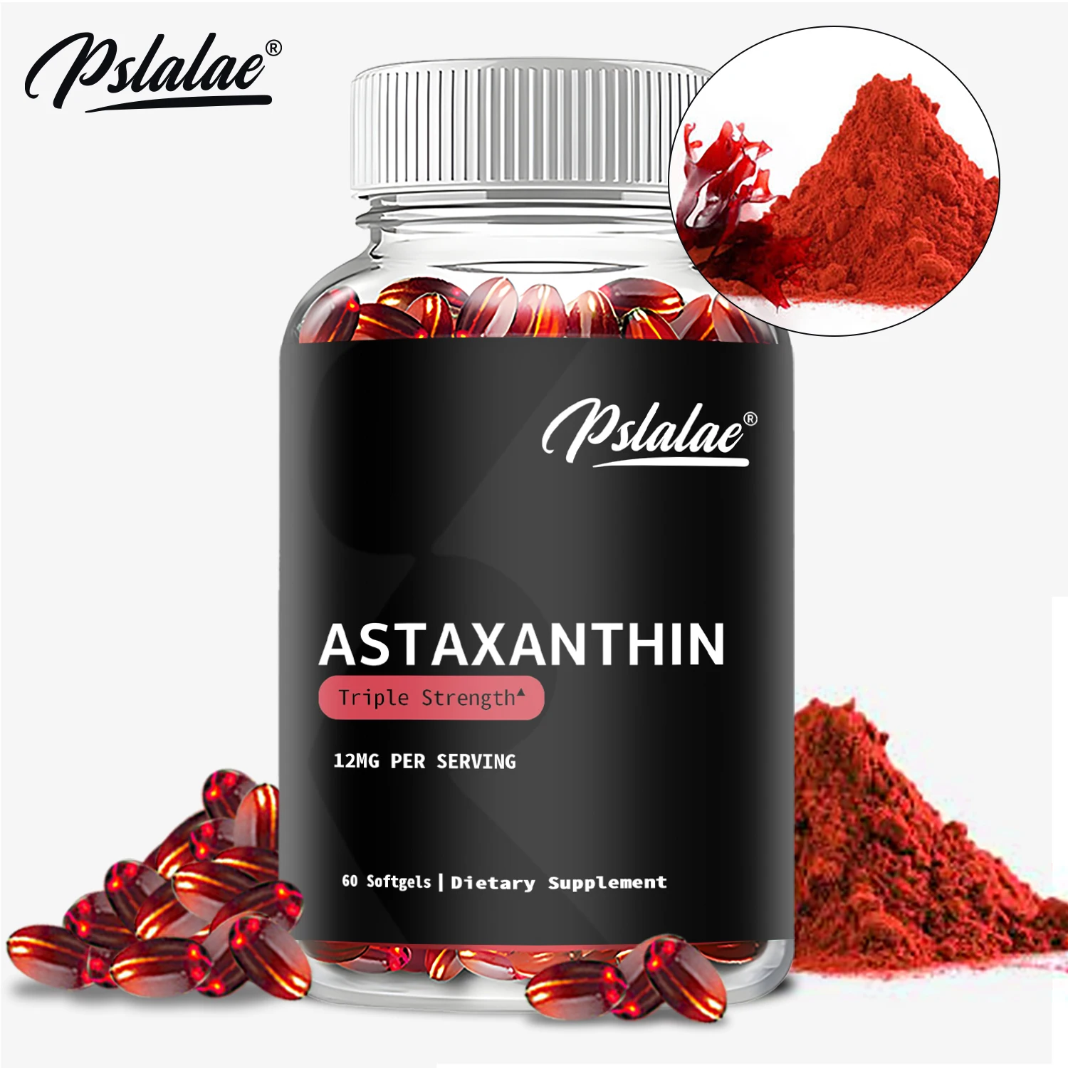 Astaxanthin - Promotes Cardiovascular Health and Accelerates Metabolism, Supports Eye and Joint Health - 60 Capsules