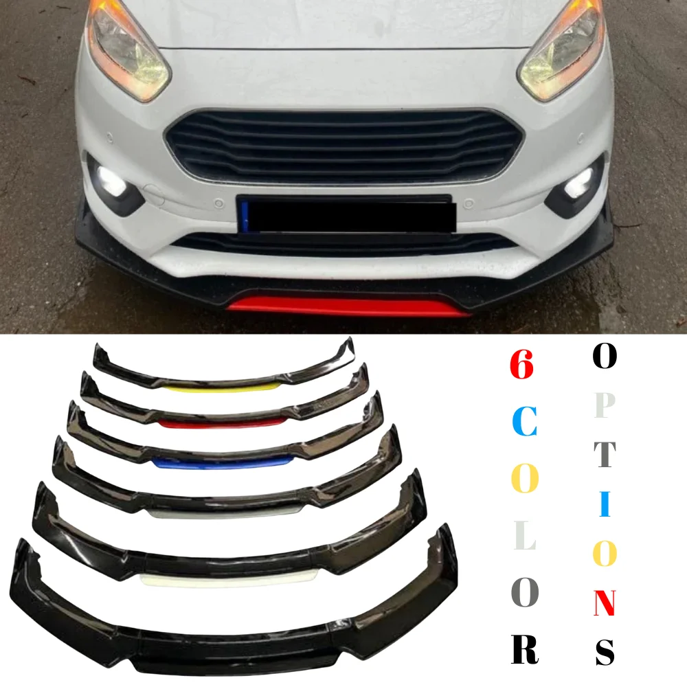 4 Piece Front Bumper Lip For Ford Tourneo Courier 2014-2023 Car Accessories Flap Modified Sport Exterior Parts Tuning