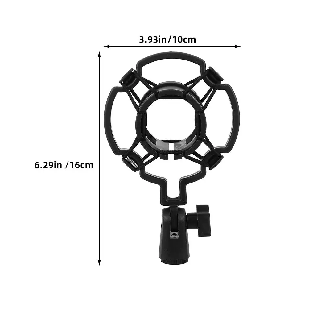 Universal Professional Condenser Microphone Shock Mount, Large Diaphragm Microphone Stand, Recording Microphone Shock Absorber, Black image 2