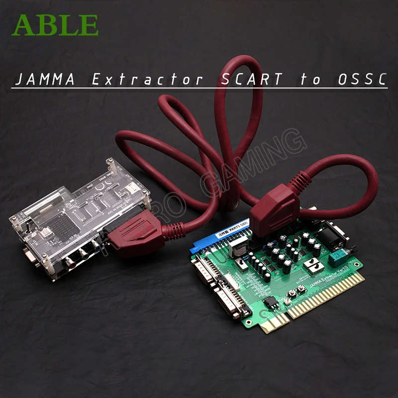 JAMMA Extractor V2.0 JAMMA CBOX Converter to DB 15P Joypad SNK Gamepad With SCART EU & RGBS Output for Any JAMMA Game Board