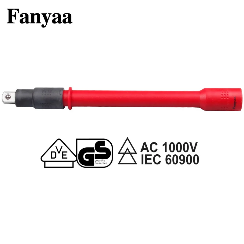 

Fanyaa VDE Insulated Extension Bar 3/8, 1/2 Inch Drive Socket Wrench Electrician Tools For Live Working Up To 1000V AC, 1500V DC