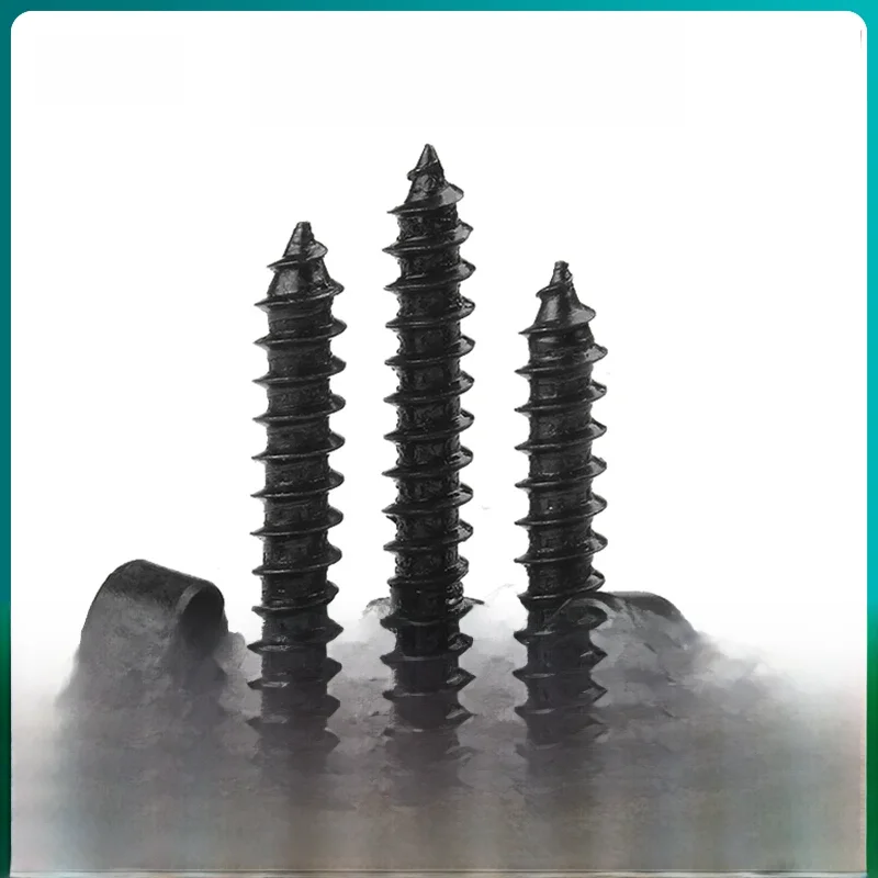 Vis autotaraudeuses à tête hexagonale en acier au carbone noir, capuchon à six pans creux, M1.7, M2, M2.2, M2.3, M2.5, Mcloud M3, M3.5 figuré, M5, 10 pièces, 20 pièces, 50 pièces