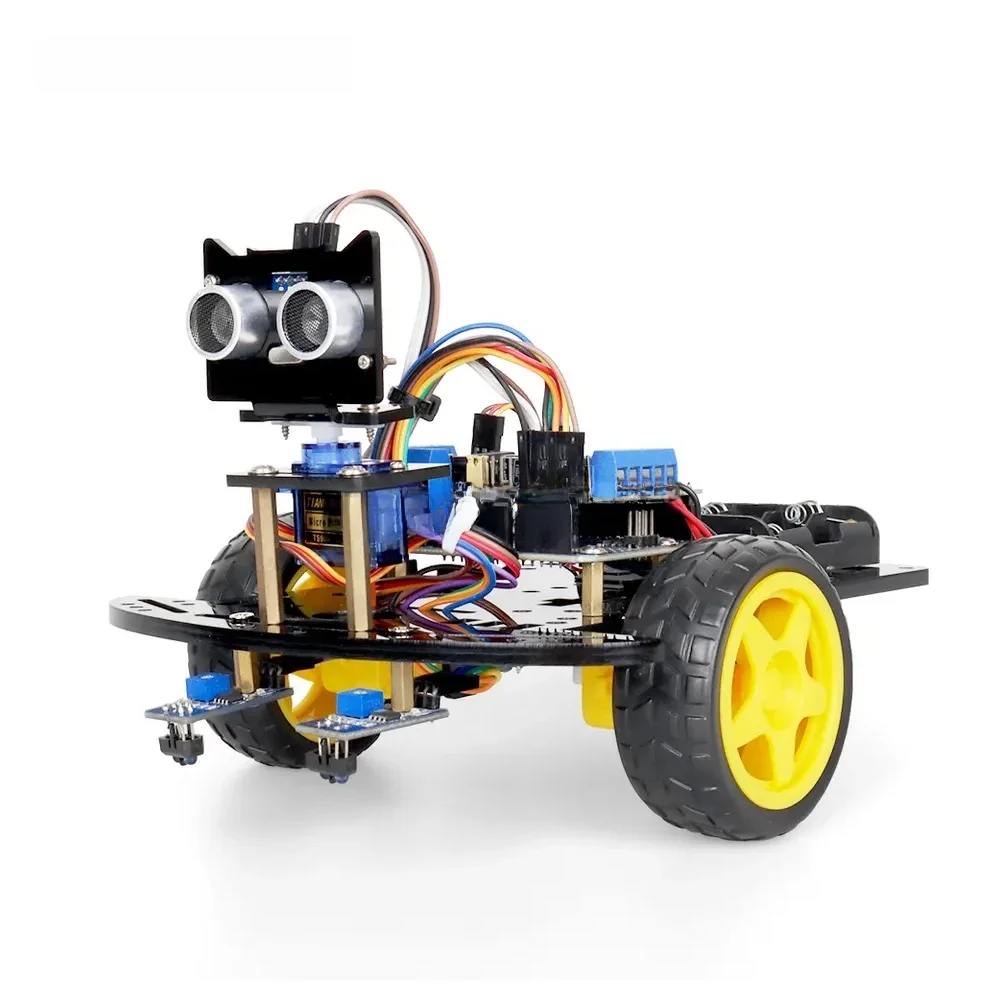 Factory 2WD Robot Kit C/C++ Programming Project DIY Obstacle Avoidance Line Tracking Smart Robot Car Kit Robotics Starter Kit