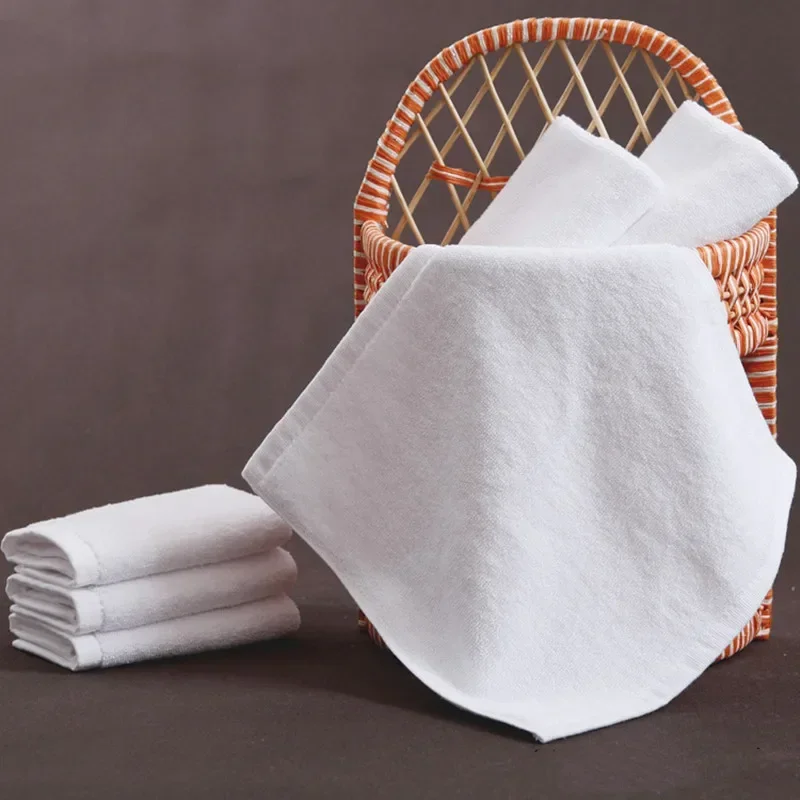 5 sztuk/partia biały ręcznik Suqare bawełniane uniwersalne ręczniki do domu Hotel kuchnia łazienka czyszczenie ściereczka 29*29cm ręcznik do rąk — zdjęcie 2