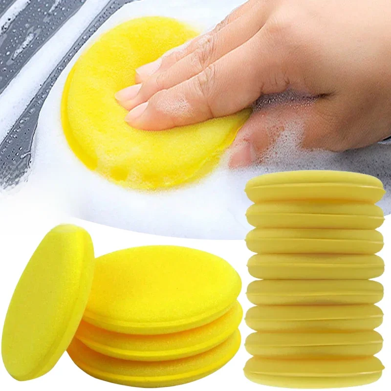 Applicateur d'éponges de polissage de mousse de cire de voiture, tampons de lavage de détail, accessoires de nettoyage d'éponge de cire, outil de nettoyage de voiture pour enlever la poussière