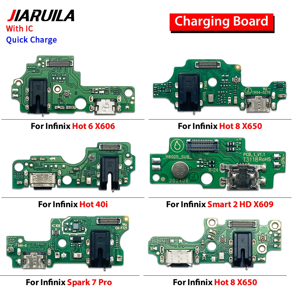 كابل مرن للوحة منفذ شحن USB لـ infnix Hot 6 X606/Hot 8X650/Hot 40i/Smart 2 HD X609/Tecno Pop 2 Plus BA2/Spark7 Pro #2