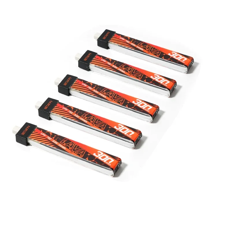 بطارية BETAFPV LAVA 1S 300mAh 75C لطائرات Air65 Meteor65 Pro O4 Whoop Drone FPV للسباق بدون طيار