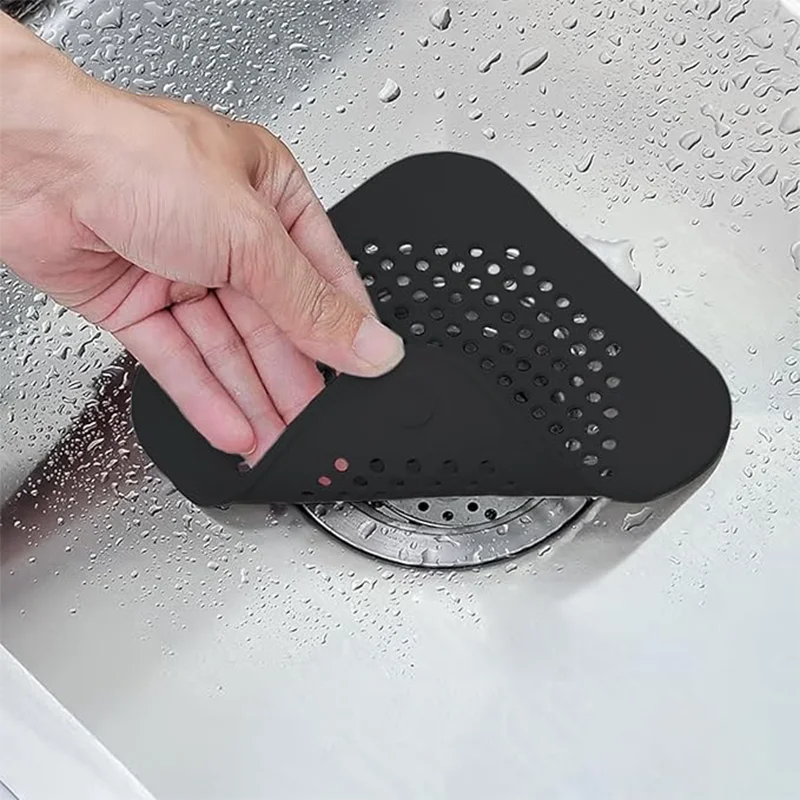 

3-Pack Floor Drain, Rubber Material, for Bathroom Hair Clog Prevention