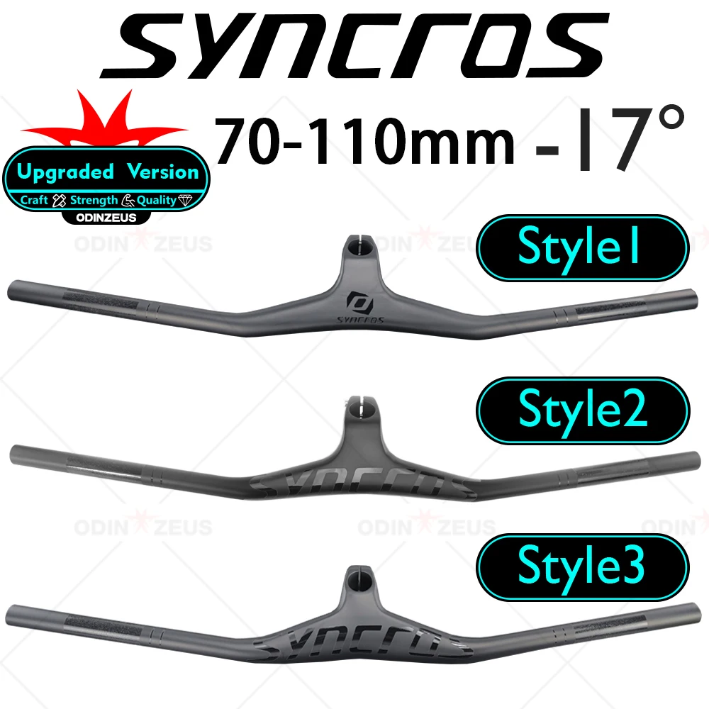 

SYNCROS-Integrated MTB Handlebar Parts, Custom Carbon Parts, FRASER IC, SL -17/7 Degree, 70-110mm * 700-740mm