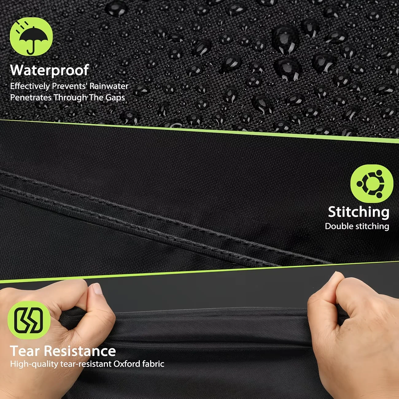 210D Outdoor-Grillabdeckung, UV-beständige Abdeckung für Gasgrills, mit verstellbarem Saum, kompatibel mit einer Vielzahl von Marken – Detail 4