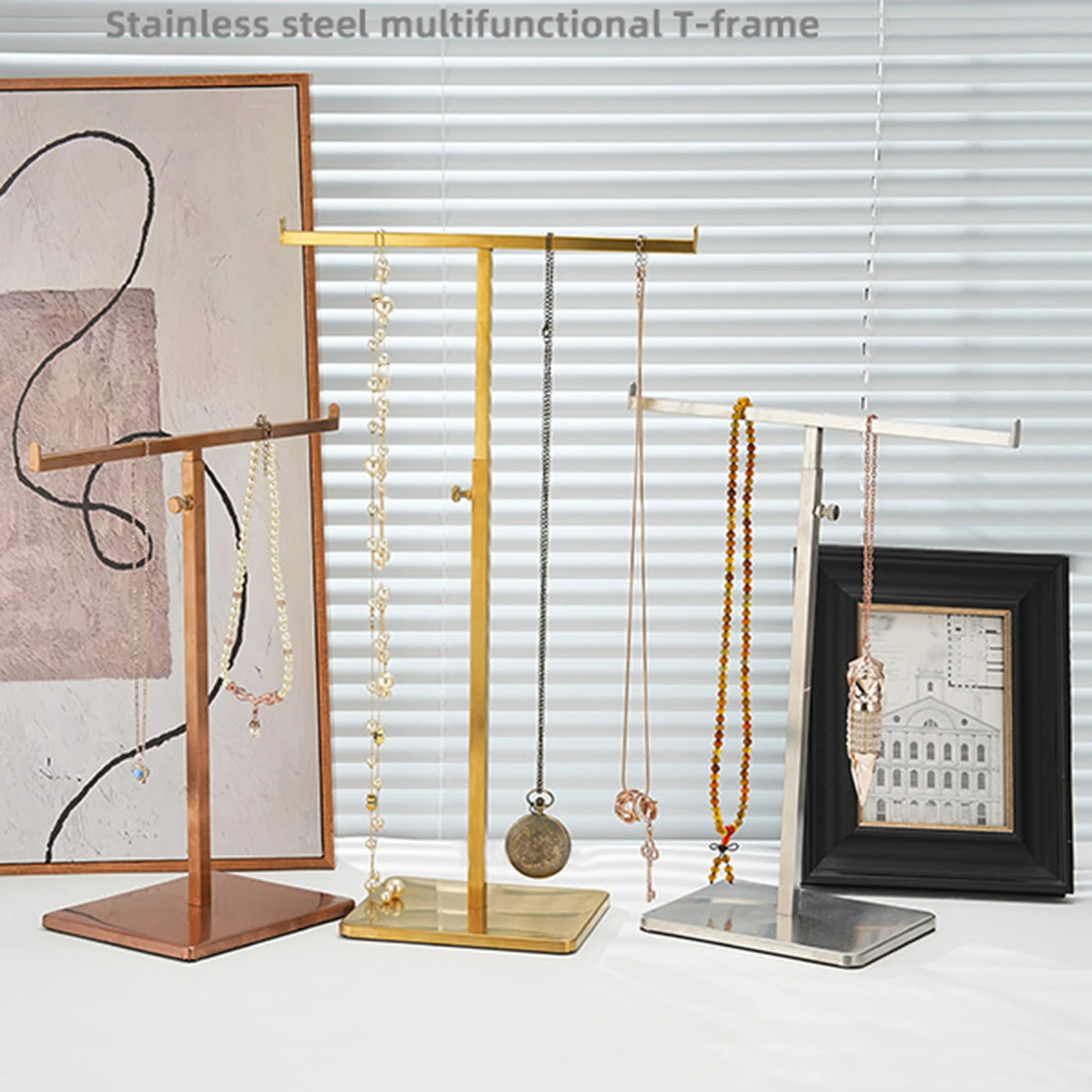 

Вешалка для сумок из нержавеющей стали, держатель для кошелька для браслетов, ожерелий, модная многофункциональная стойка, магазин одежды, стойка для ювелирных изделий