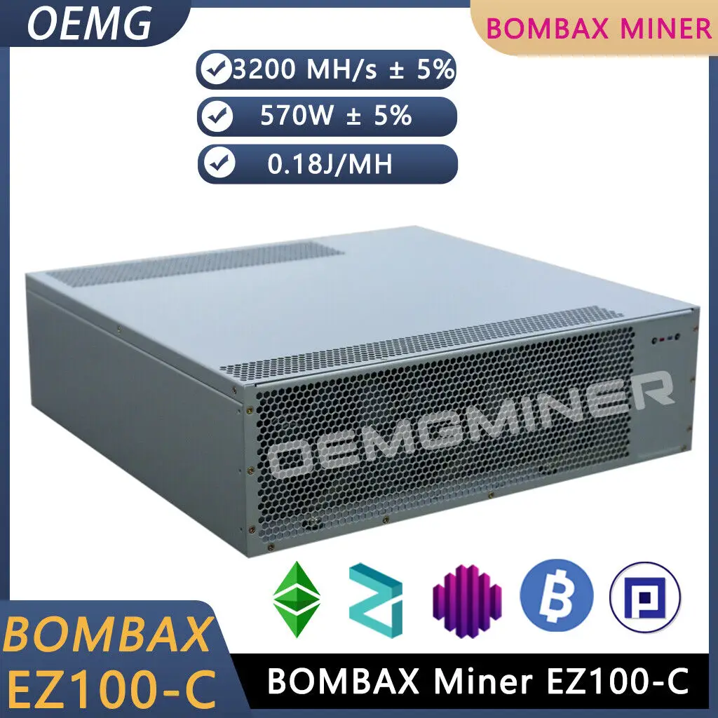 

BOMBAX MINER EZ100-C 3200M 570W ETC, ZIL,OCTA Ultra-Silent Miner