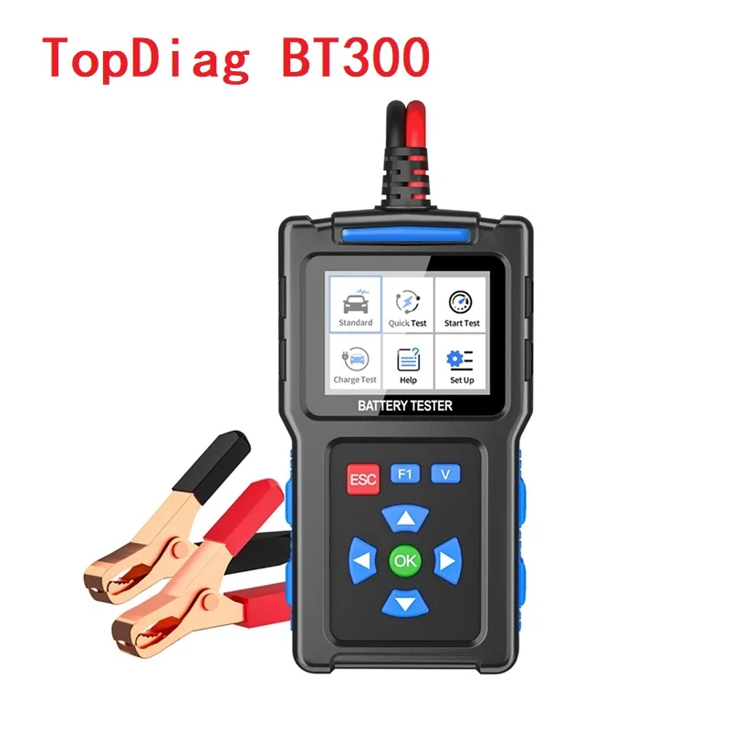 

JDiag TopDiag BT300 Car Battery Tester 12V/24V Battery Analyzer 20-2000 CCA Car Battery Fault Diagnosis