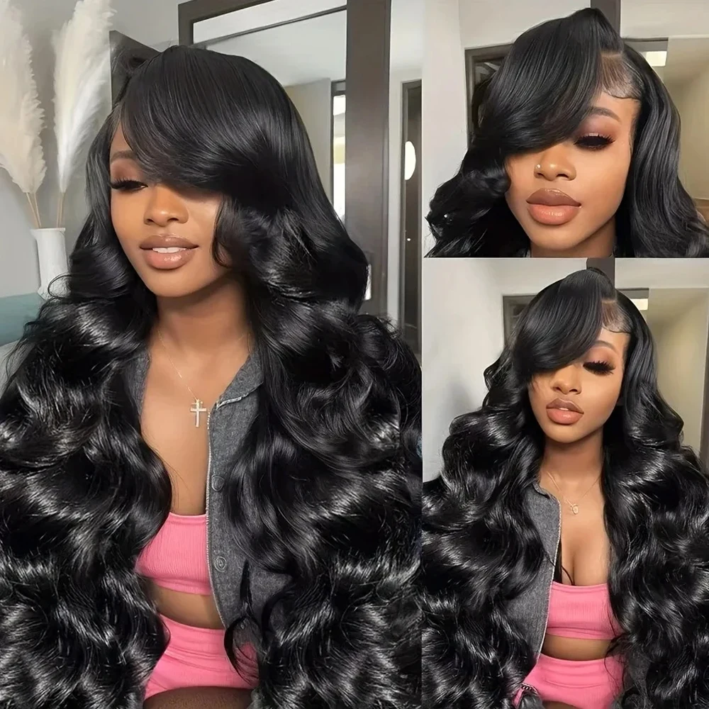 250% Density Glueless Body Wave Human Hair 13x4 Lace Frontal Wigs Brazilian Virgin Human Hair Remy Hair Wigs HD Lace Front Wigs image 3