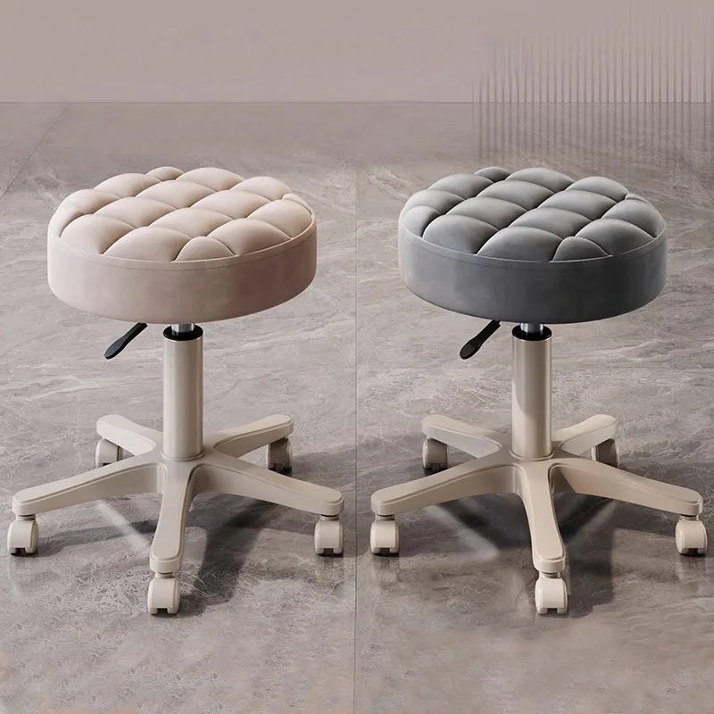 

Simple Cosmetic Chair Beauty Shop Special Stool Lift Swivel Chair Universal Wheel Hair Salon Nail Round Small Seat