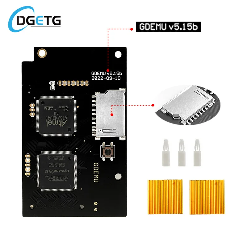 GDEMU V5 15b For SEGA Dreamcast VA1 Optical Drive Emulation Board and Remote Card Mount Kit for DC Console GDEMU 5 15b