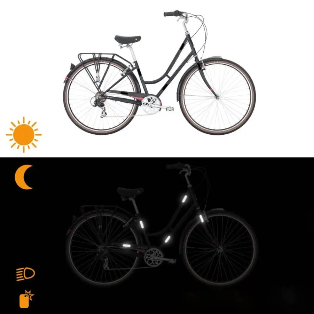 1-4PCS Reflective Black Stickers for Helmet Bike Scooters Reflective Helmet Tape, High Visibility Motorcycle Helmet Decals image 5
