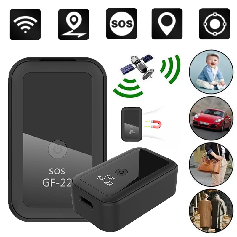 Magnetic GF22 GPS Tracker Device Voice Control Anti-Lost Device Locator Mini Precise Positioning  Mini Tracking Locator