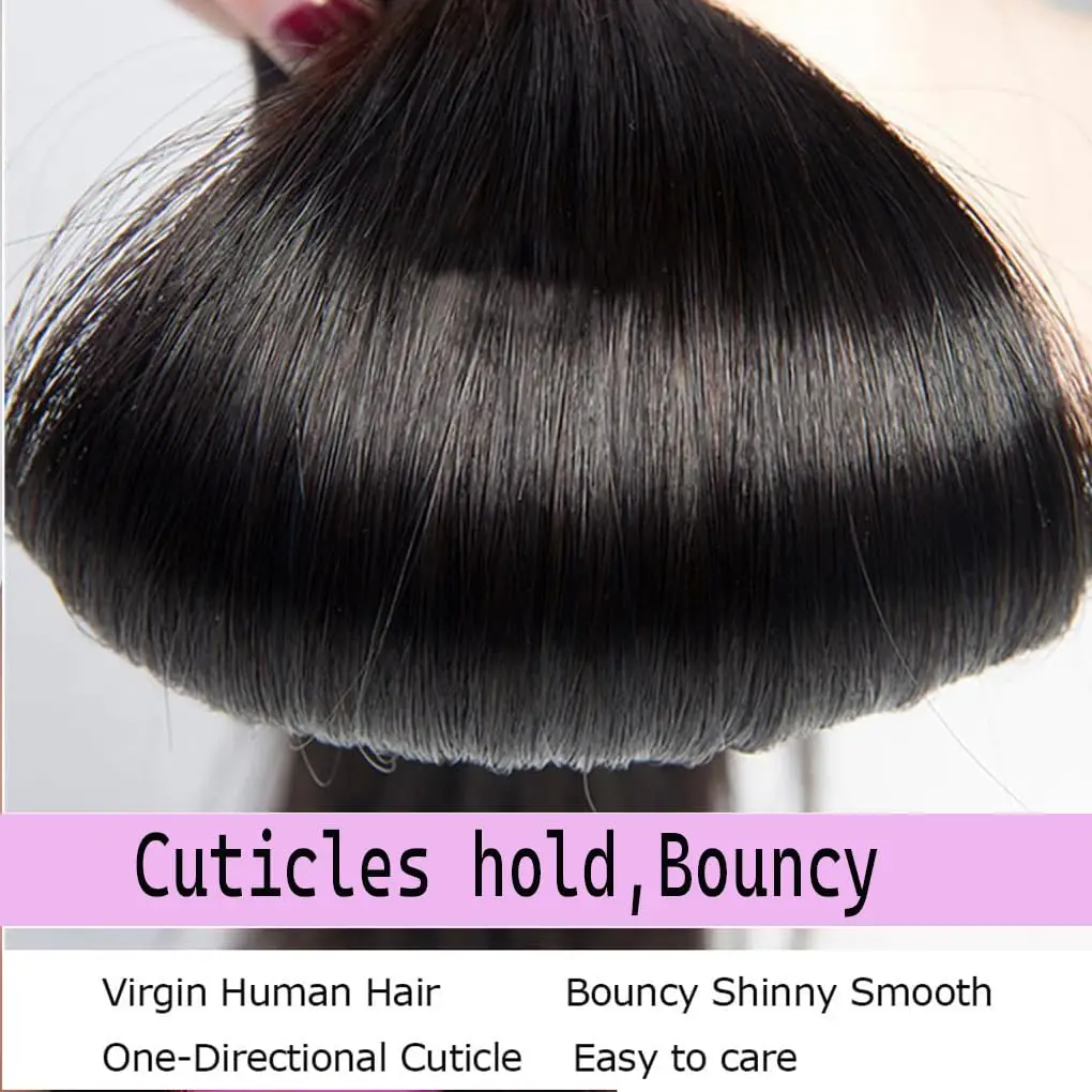 ストレート 1 3 バンドル人毛バンドル ストレート人毛バンドル 100% 人毛 ナチュラルブラックカラー人毛エクステンション
