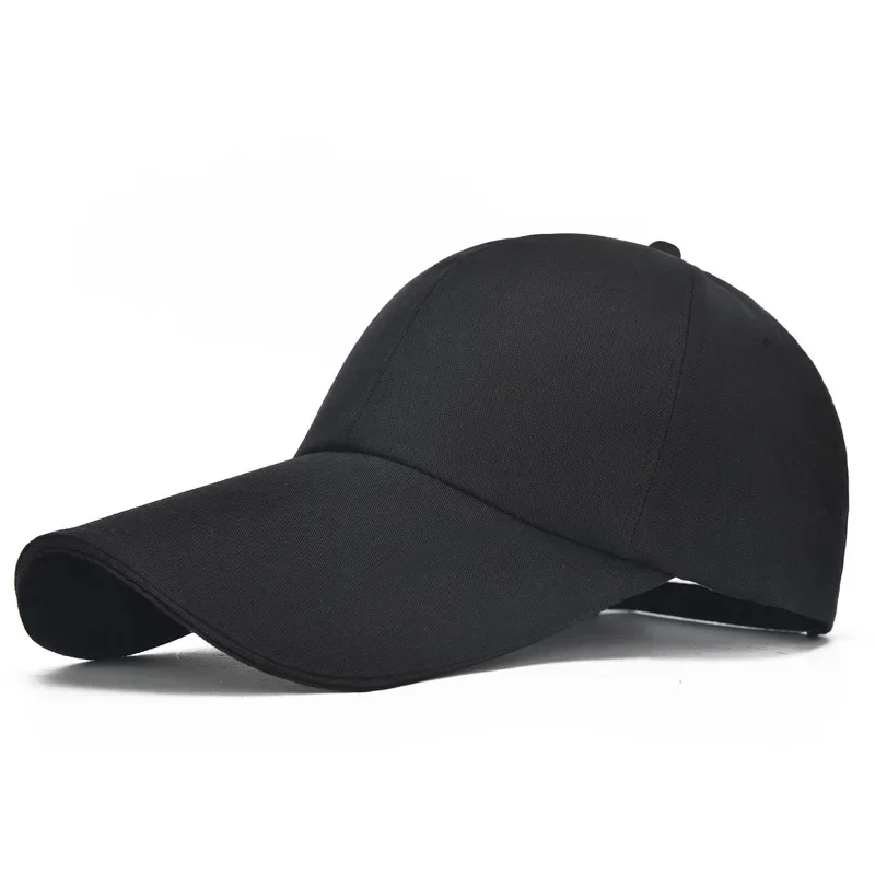 Casquette de baseball extra longue ajustable en toile, protection UV, idéal pour les voyages et la plage
