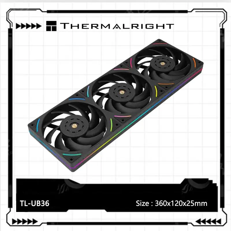 

Thermalright TL-UB36 Встроенный вентилятор охлаждения корпуса, 360x120x25 мм, однолинейное соединение к материнской плате, высокопроизводительный вентилятор