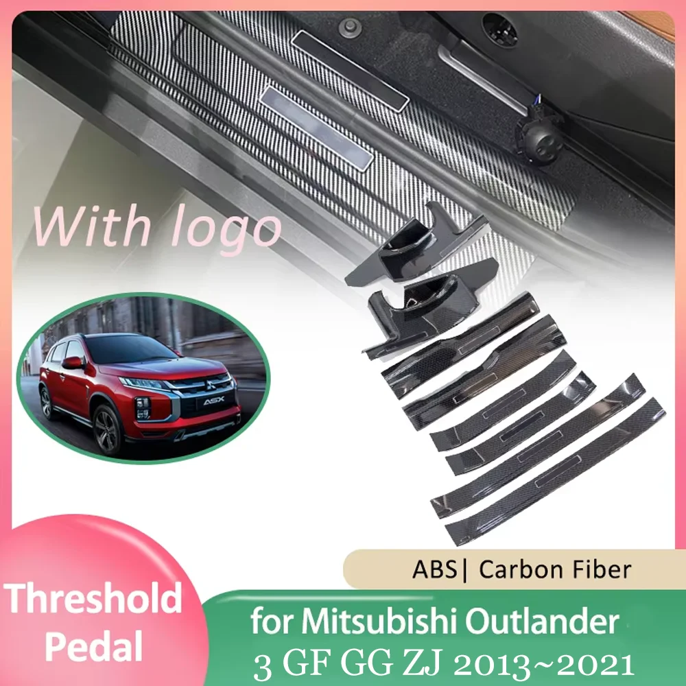 

Car Door Sill Scuff Plate for Mitsubishi Outlander 3 GF GG ZJ 2013~2021 Guards Welcome Pedal Threshold Cover Sticker Accessories