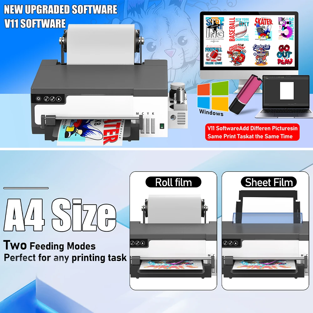 A4 DTF Printer For Epson XP600 T shirt Printing Machine For all Textile Clothes DTF Print Impresora dtf a4 DTF Transfer Printer