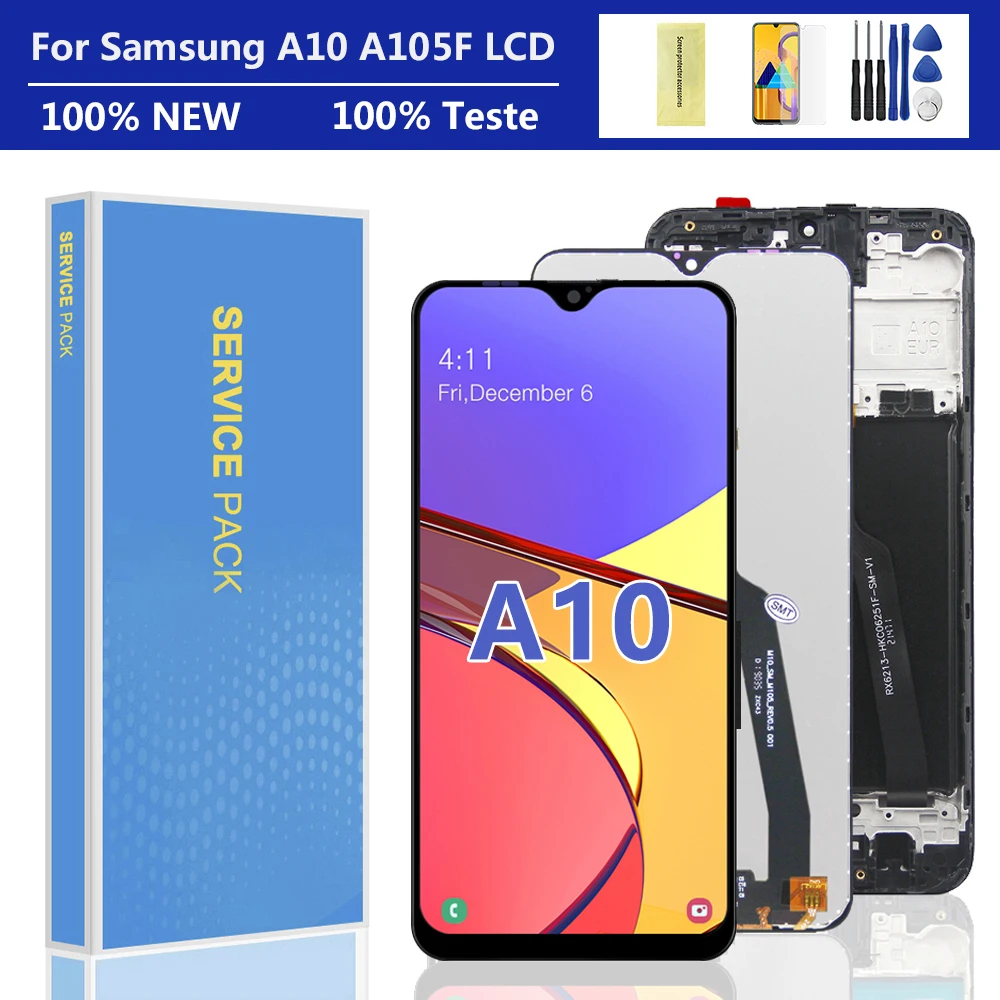 100% Tested For Samsung A10 A105 lcd display Touch Screen Digitizer Assembly For Samsung A105/DS A105F A105FD lcd with frame