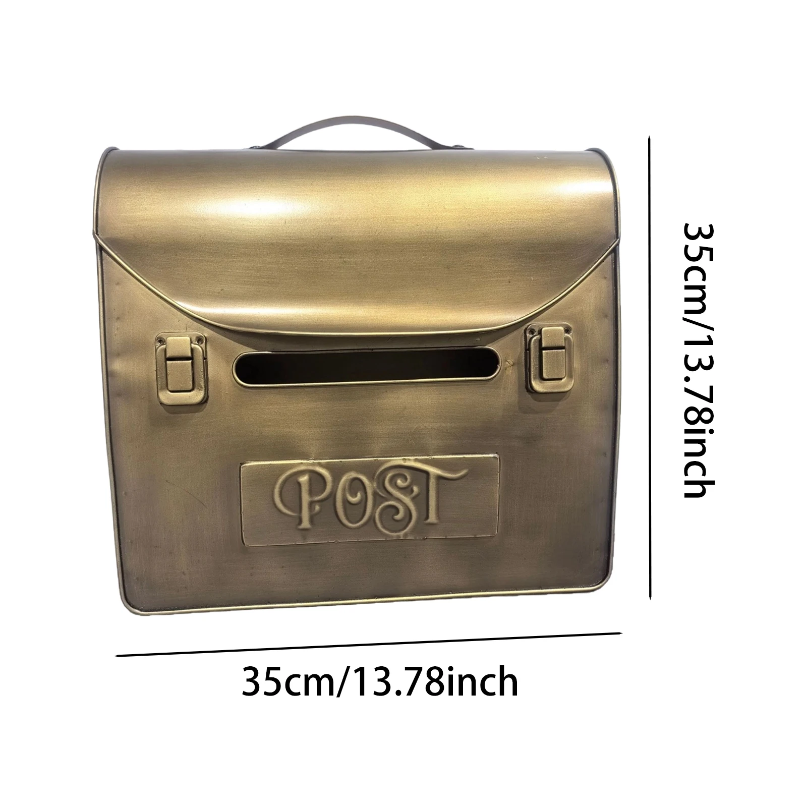 Boîte aux lettres murale en fer grande capacité pour courrier, journaux et avis, idéale pour portail