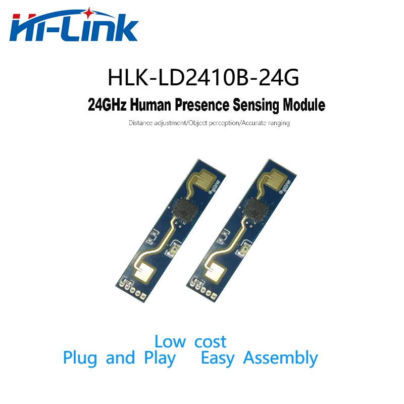 

Free Shipping 5pcs/lot HLK-LD2410B-24GHz human presence status sensing module support Bluetooth system output 3.3V