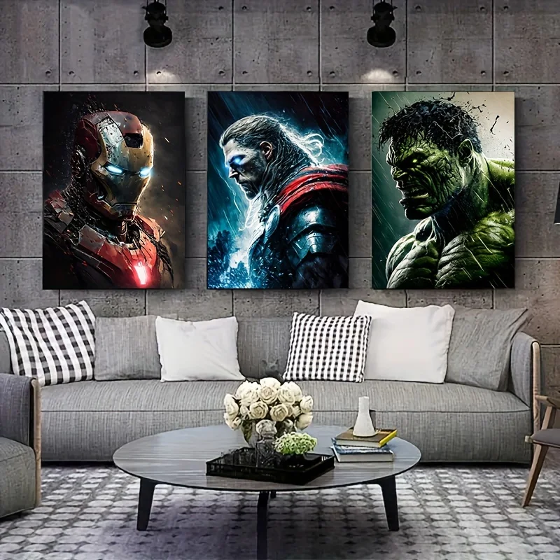 Modern Spider Man Captain America Movie Poster Death Attendant Thor Iron Man Canvas Wall Art Living Room and Home Decor Painting