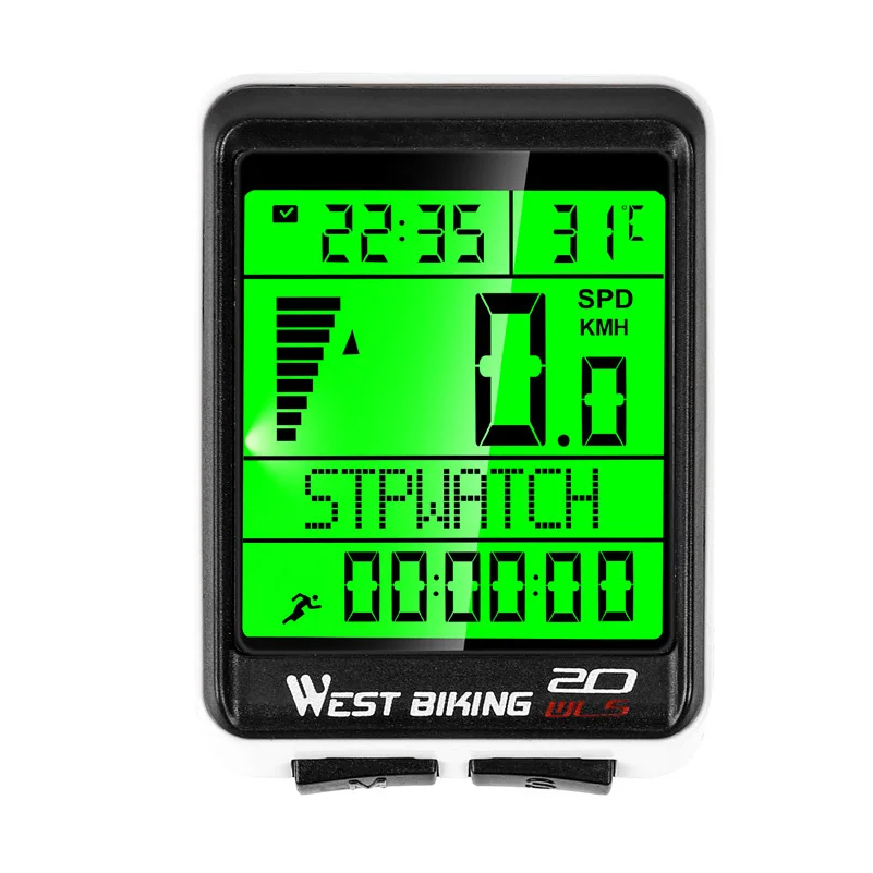 Five languages ​​mountain road bicycle wireless code meter large screen multi-function interface waterproof speedometer