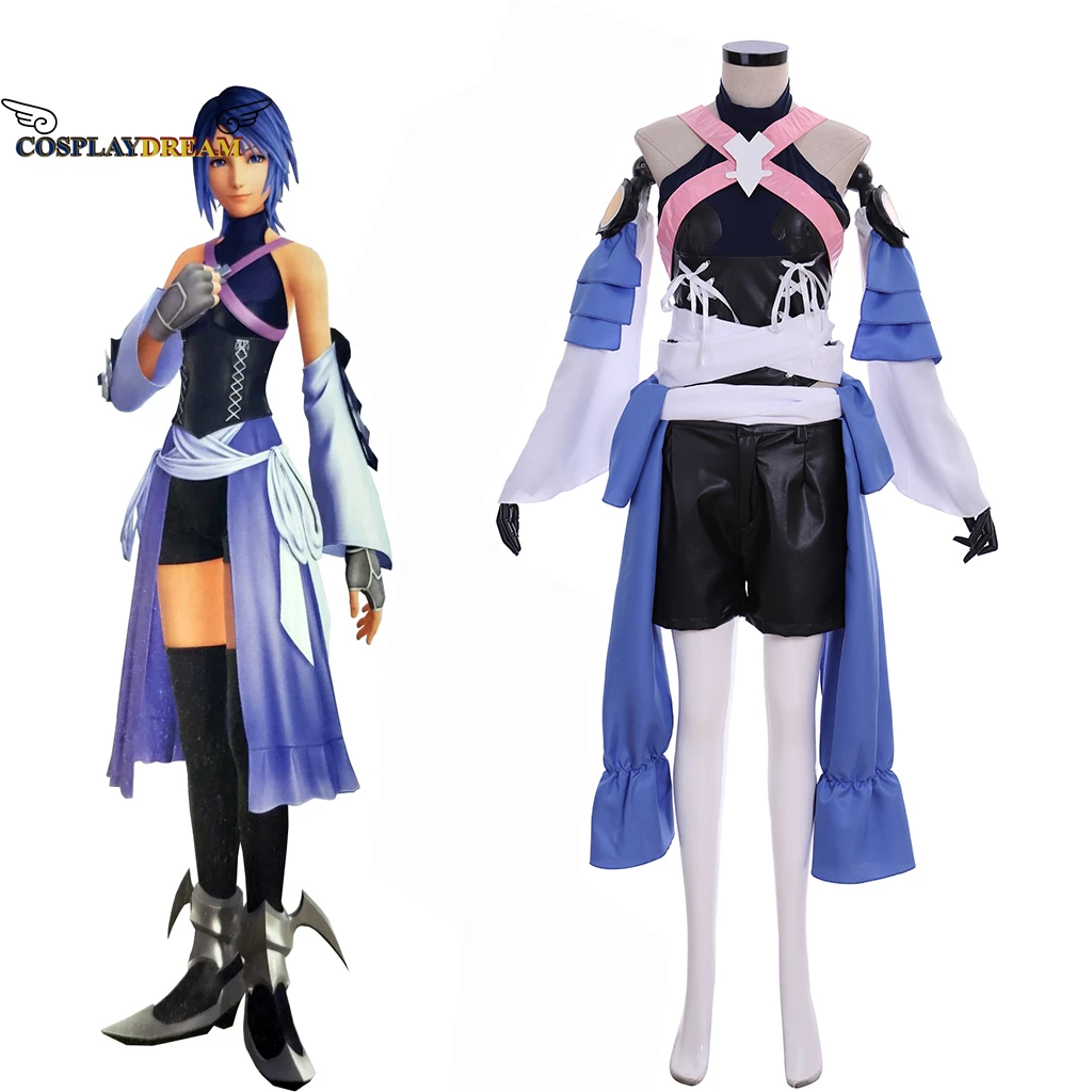 

Kingdom Hearts Aqua Косплей Костюм Рождение Сон Aqua Косплей Униформа Комплект Женщин Игра Аниме Хэллоуин Косплей Наряд