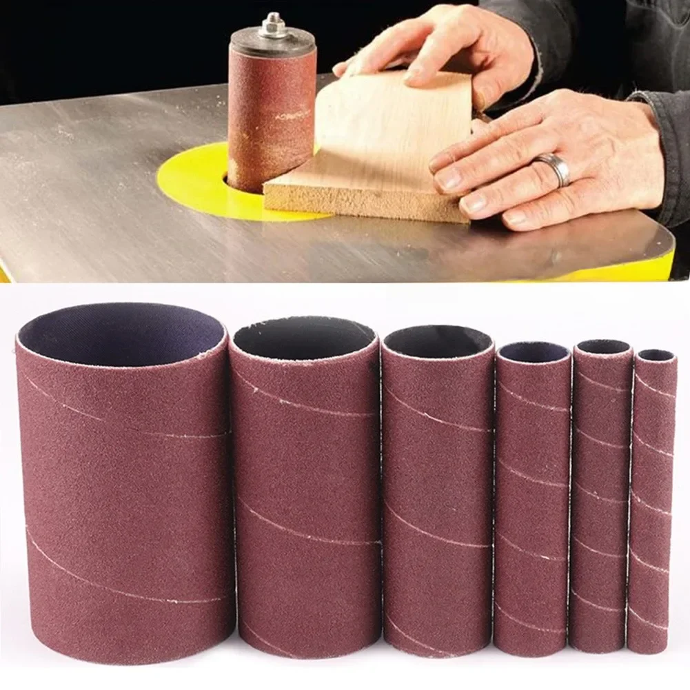 6 szt. Tuleje szlifierskie wrzeciona do szlifierki oscylacyjnej 80/120/240 Grit papier ścierny z tlenku glinu do metalu narzędzie do polerowania drewna — zdjęcie 2