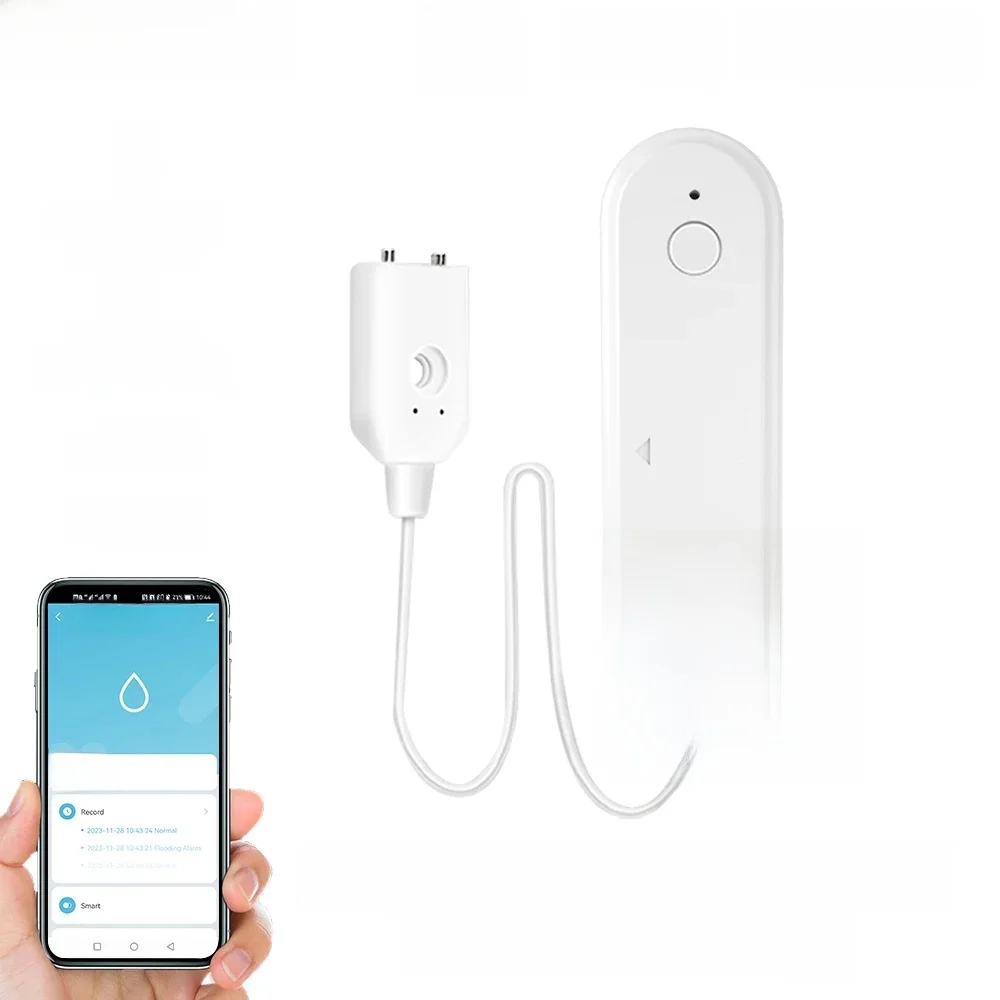 Capteur d'eau WiFi capteur de fuite Tuya détecteur de niveau de débordement d'eau système d'alarme sonore 80dB capteur de fuite d'inondation moniteur à distance