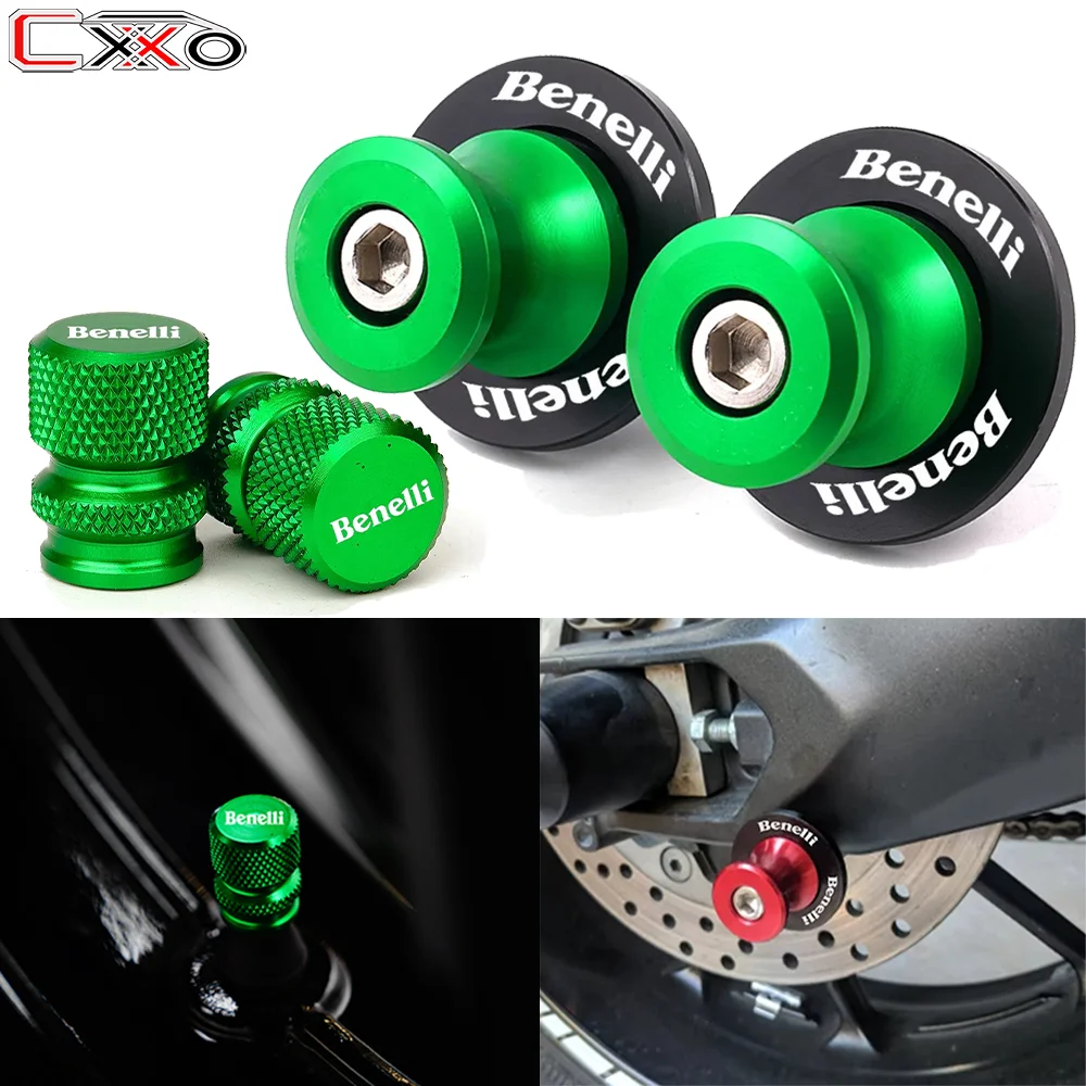 For Benelli TRK 502 502X TRK 702 702X 302 302X 251 TNT 300 600 Motorcycle Swingarm Spool Sliders Stand Screw Tire Valve Cap