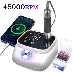 45000RPM Professional Electric Nail Sander Drill Machine Nails File Electric Nail Drill for Acrylic Manicure Nail Drill Gel Art