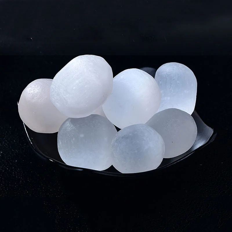 Tumbled Selenite Crystal Polished Stones Freeform Natural Gemstones Healing Rocks