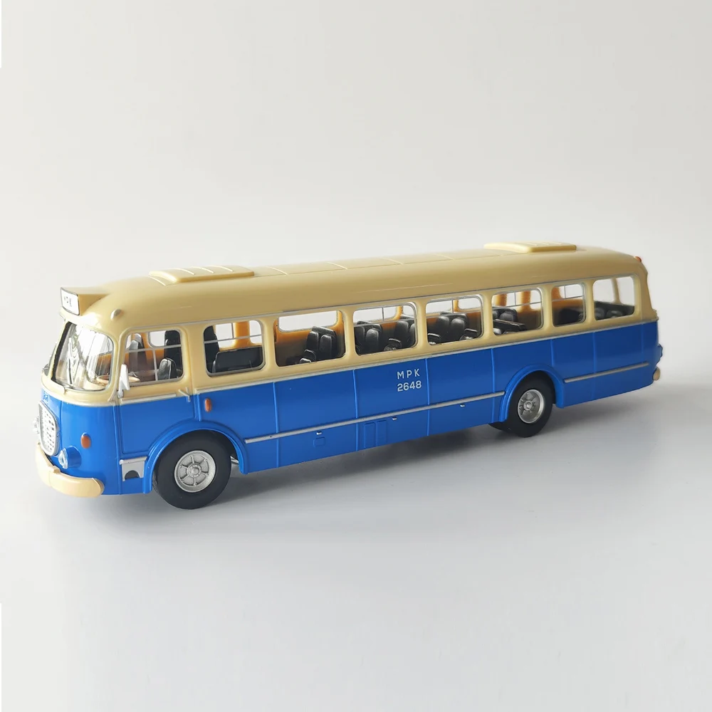 1/43 Skoda Car Bus Die-casting Czechoslovakia Karosa Bus Poland City Bus Toy Collection Plastic Simulation Model Children Toys