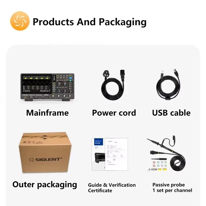 SDS802X 804X HD 70MHz 4 Channels Digital Oscilloscope Bandwidth80,000wfs/s12Bit7-Inch Touchable Screen Oscilloscope Tester Tools