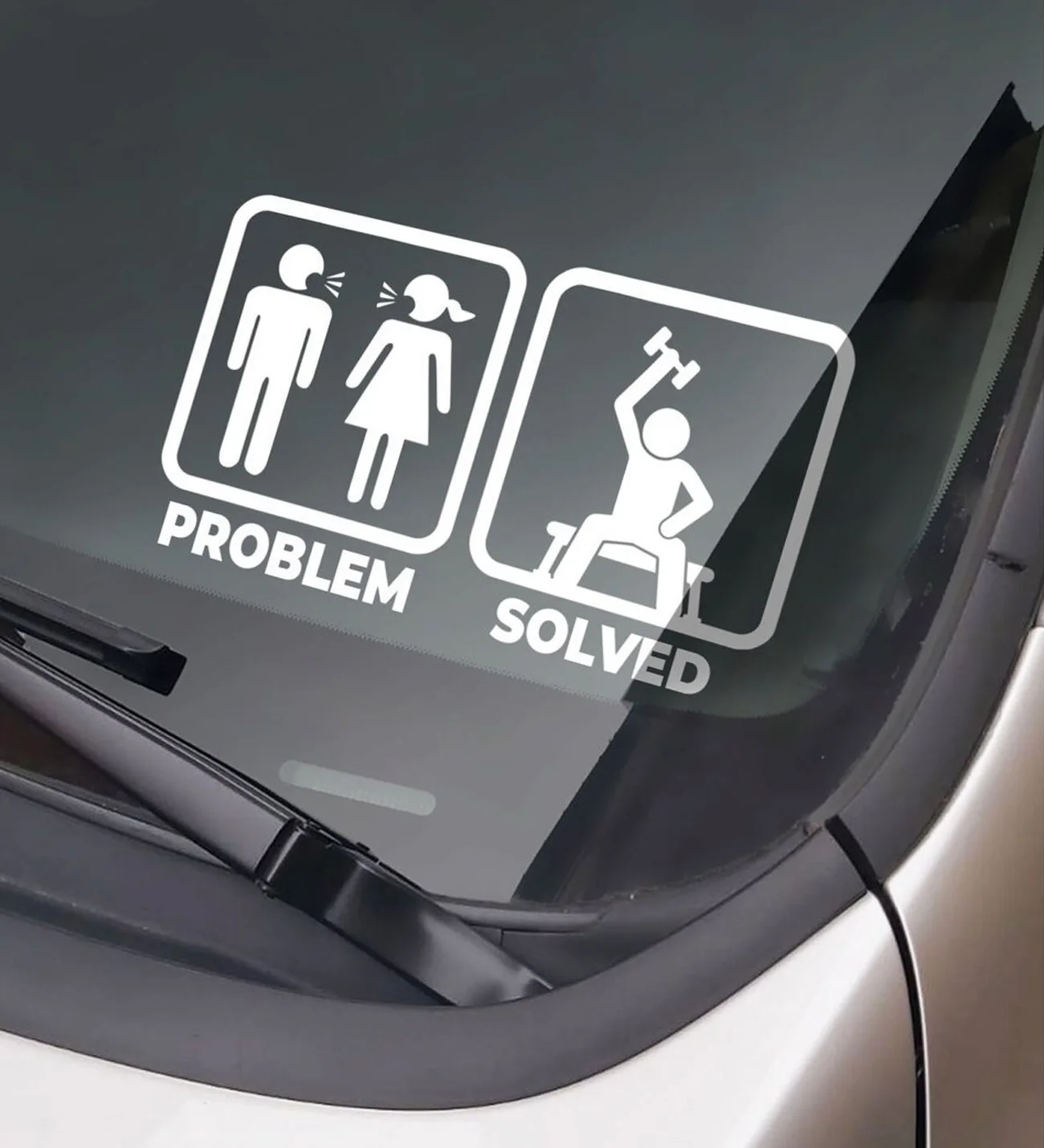 Problem Solved Funny Window Decal Sticker Car Van Camper Toolbox Funny Jdm Car Sticker Voiture Accesorios Coche