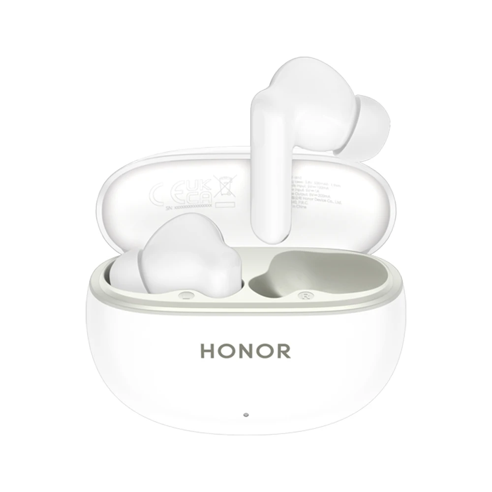 HONOR Earbuds X10 Lite, 45 uur batterijduur, 12,4 mm ultragrote speaker, 42dB diepe ANC, AI-vertaling, wit