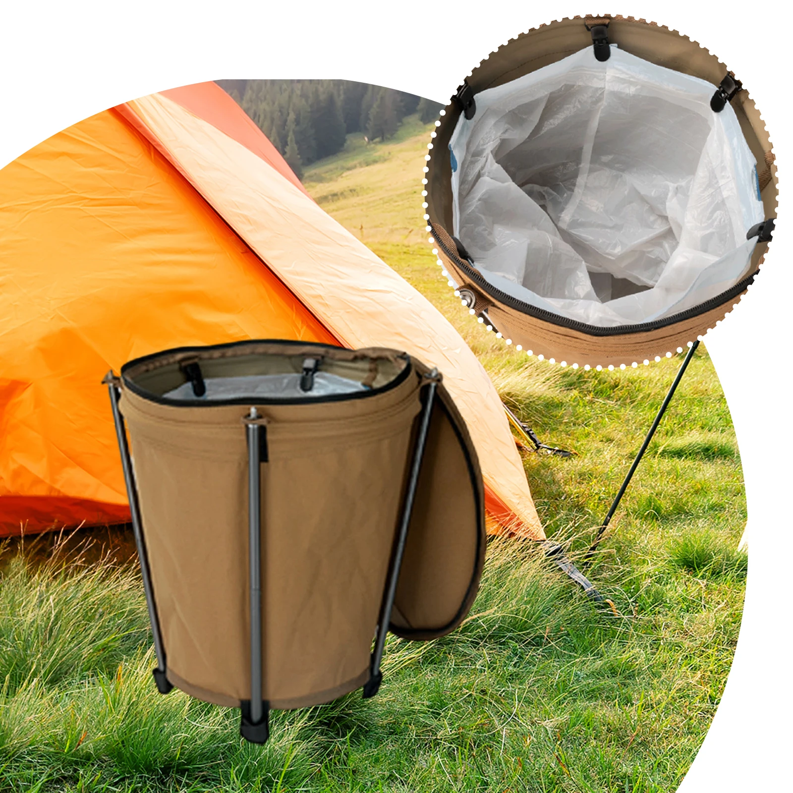 

Многофункциональный мусорный бак для кемпинга, портативный уличный контейнер для хранения, контейнер для мусора для внутренних и наружных аксессуаров